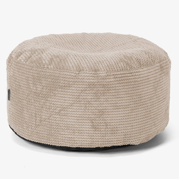 Ottoman Puf med Bakke - Pom Pom Cremefarvet - 01