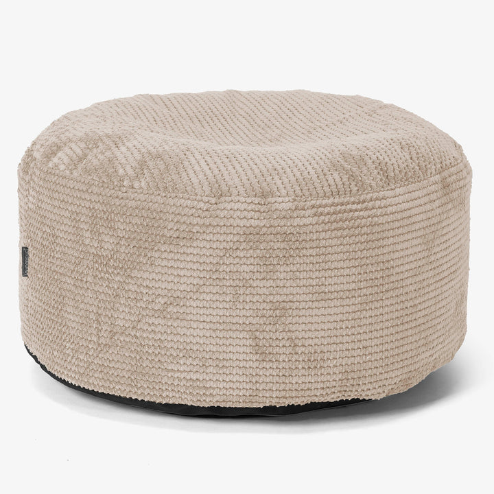 Ottoman Puf med Bakke - Pom Pom Cremefarvet - 02