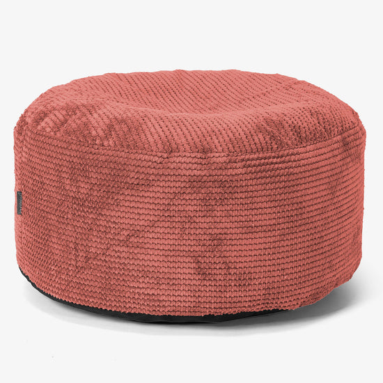 Ottoman Puf med Bakke - Pom Pom Græskarorange - 02