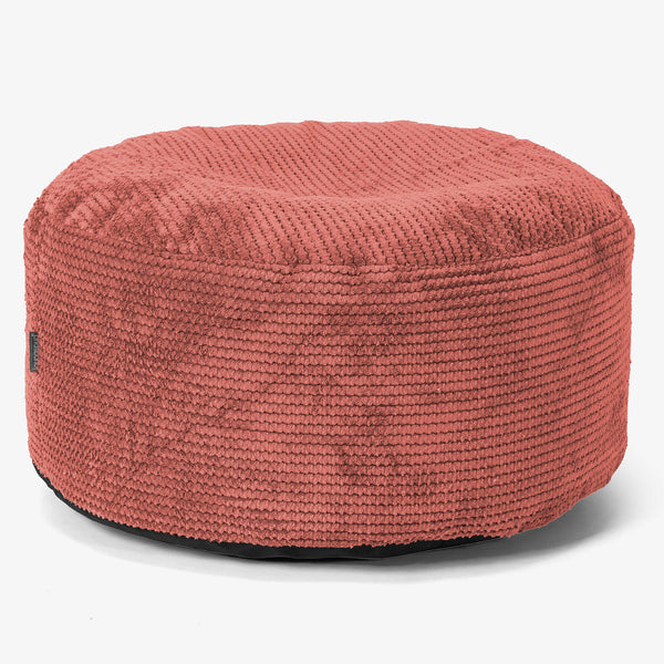 Ottoman Puf med Bakke - Pom Pom Græskarorange - 01