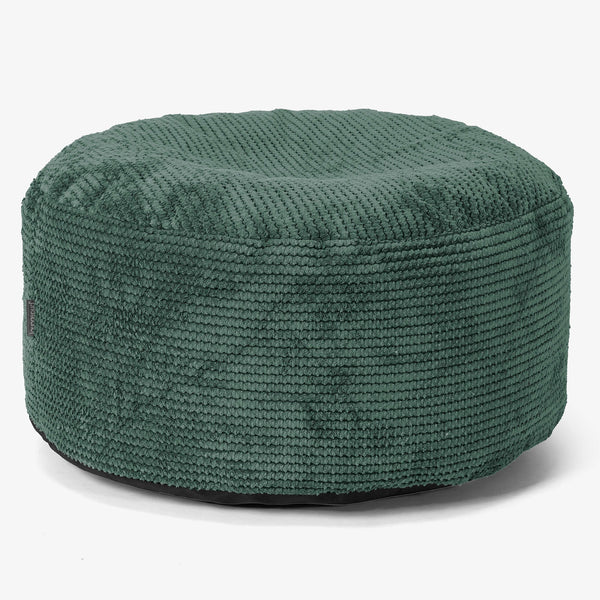 Ottoman Puf med Bakke - Pom Pom Mosgrøn - 01