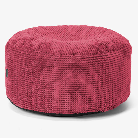 Ottoman Puf med Bakke - Pom Pom Pastelrød - 02