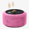 Ottoman Puf med Bakke - Pom Pom Pink - 01