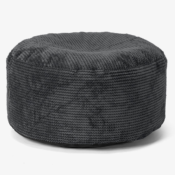 Ottoman Puf med Bakke - Pom Pom Sort - 01