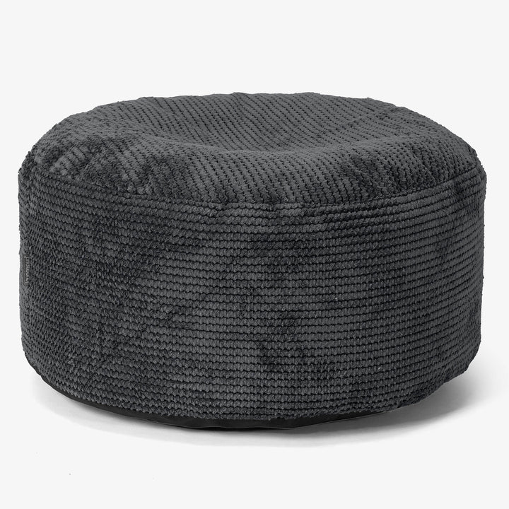 Ottoman Puf med Bakke - Pom Pom Sort - 02