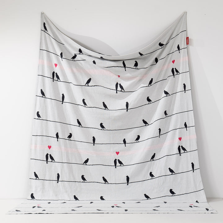 Plaid / Tæppe - Strikket Bird 02