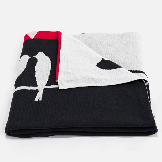 Plaid / Tæppe - Strikket Bird 04