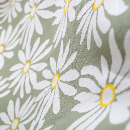 Plaid / Tæppe - Strikket Blomstret Mynte 02