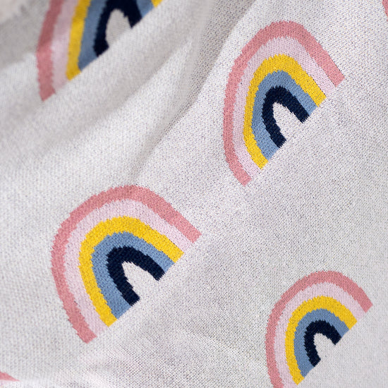 Plaid / Tæppe - Strikket Regnbue 02