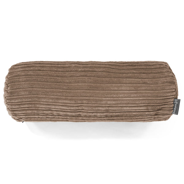 Pøllepudebetræk 20 x 55cm - Klassisk Jernbanefløjl Mokka Brun