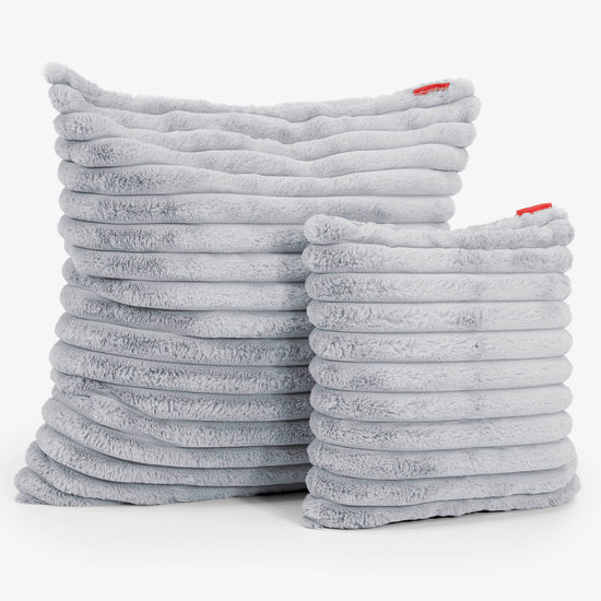 Pudebetræk 47 x 47cm - Ultraplysfløjl Andeægblå 02