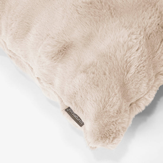 Pudebetræk 35 x 50cm - Imiteret Pels Bubble Cremefarvet 02