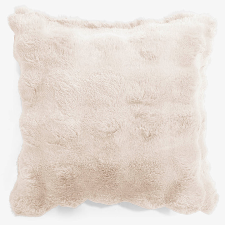 Pudebetræk 47 x 47cm - Imiteret Pels Bubble Cremefarvet 01