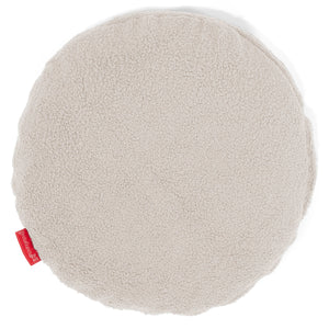 Rund Pudebetræk 50cm - Boucle Elfenben