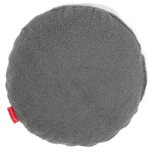 Rund Pudebetræk 50cm - Boucle Grå