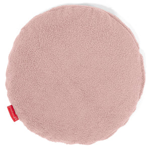 Rund Pudebetræk 50cm - Boucle Lyserød