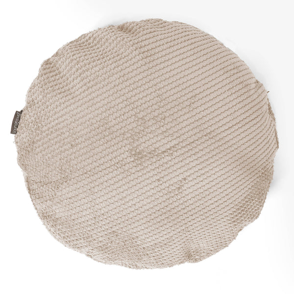 Rund Pudebetræk 50cm  - Pom Pom Cremefarvet 01