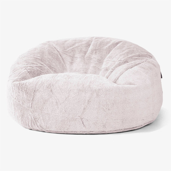 Sækkestol Sofa 'Mammut' - Imiteret Kaninpels Støvet Lyserød 01