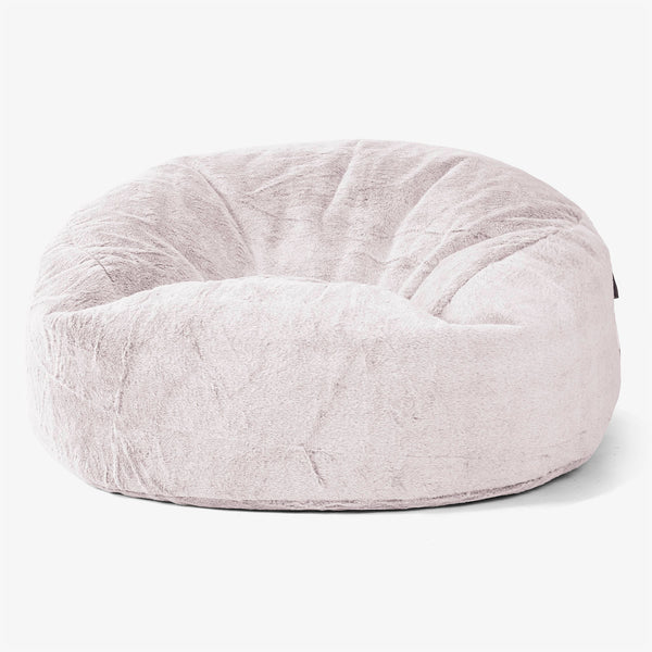 Sækkestol Sofa 'Mammut' - Imiteret Kaninpels Støvet Lyserød 01