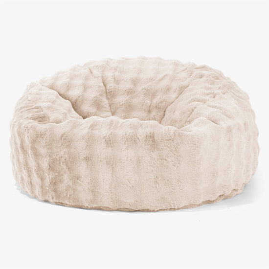 Sækkestol Sofa 'Mammut' - Imiteret Pels Bubble Cremefarvet 01