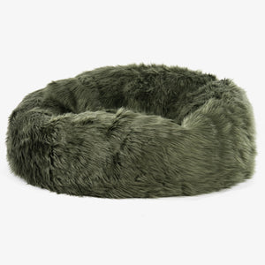 Sækkestol Sofa Mammut - Mongolsk Imiteret Pels Salviegrøn