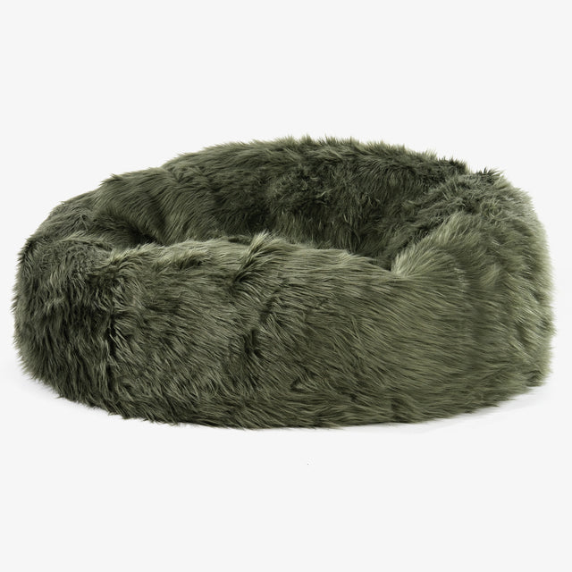 Sækkestol Sofa Mammut - Mongolsk Imiteret Pels Salviegrøn 01