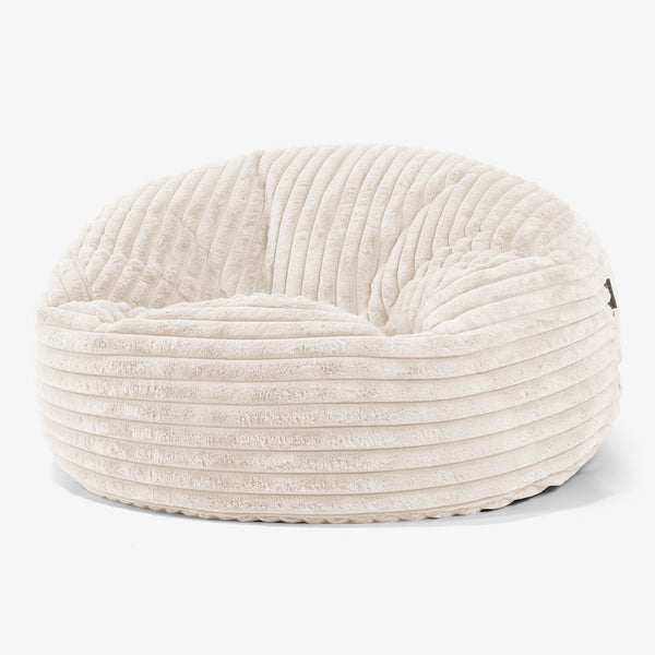 Sækkestol Sofa 'Mammut' - Ultraplysfløjl Cremefarvet 01