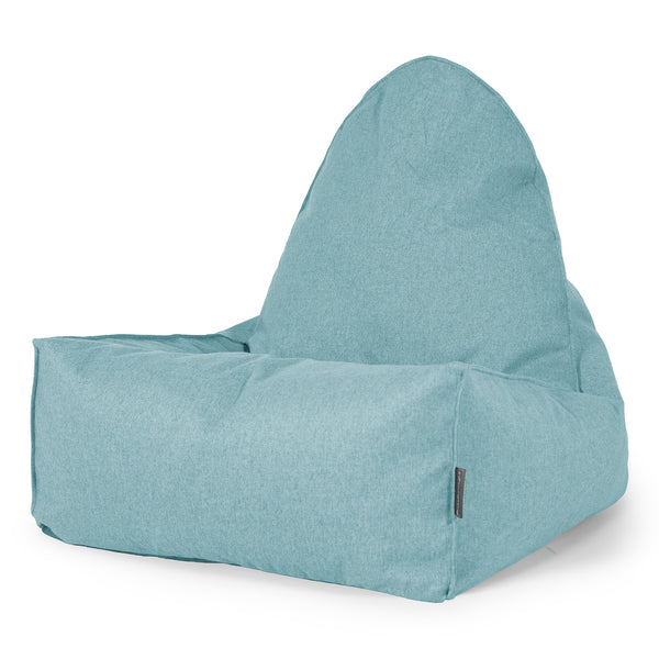 Scandi Lounger-sækkestol - Interalli-uld Cyan 01