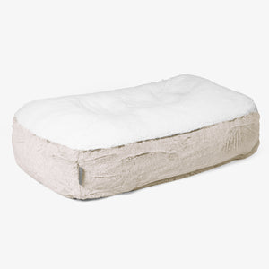 Sloucher Hundeseng Medium - Imiteret Kaninpels Gyldenbrun