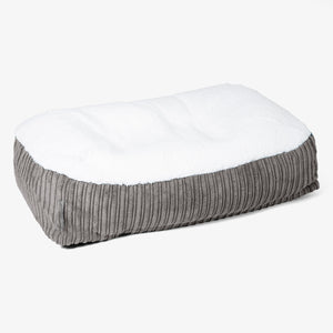 Sloucher Hundeseng Medium - Sherpa & Jernbanefløjl Grafit Grå