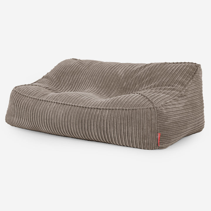 Sloucher Sækkesofa - Klassisk Jernbanefløjl Duegrå 01