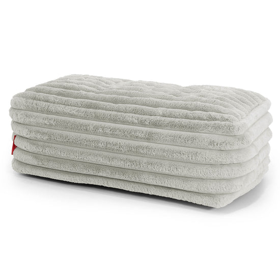 Stor Fodskammel - Ultraplysfløjl Salviegrøn 01