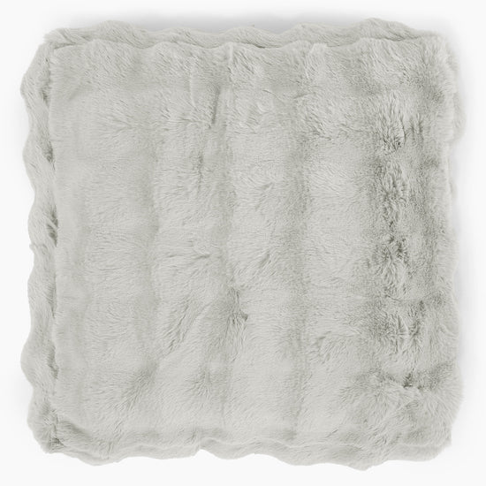 Stor Gulvpude-Imiteret Pels Bubble Salviegrøn 02