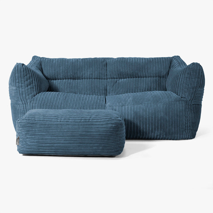 Victor Sækkesofa - Klassisk Jernbanefløjl Navy 02