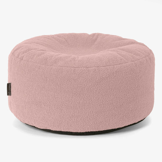 Rund Puf - Boucle Lyserød 01