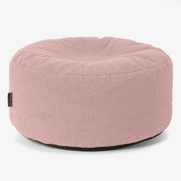 Rund Puf - Boucle Lyserød 01