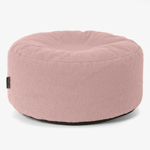 Rund Puf - Boucle Lyserød 01