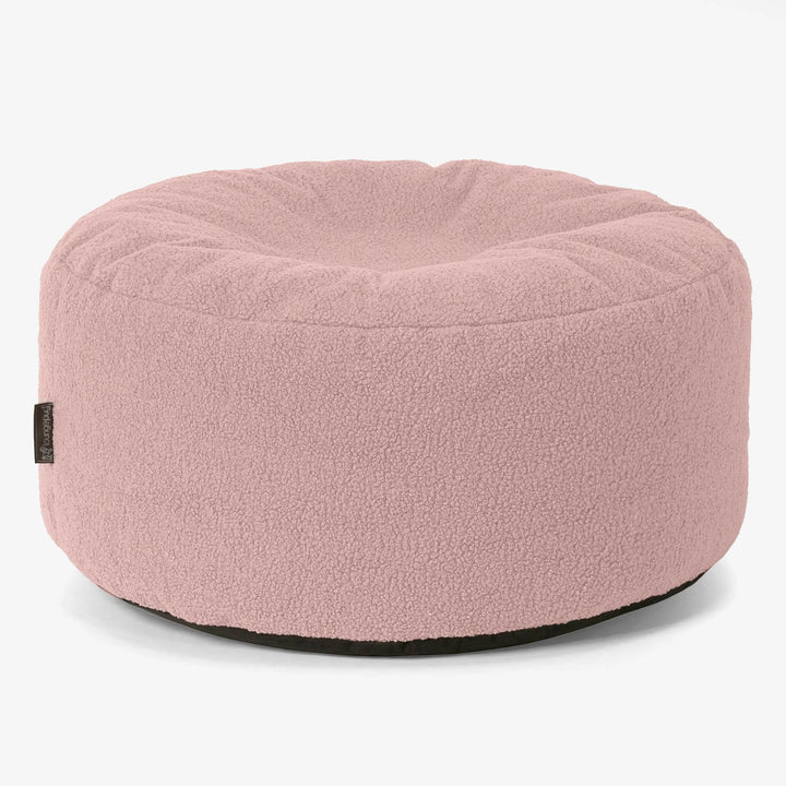 Rund Puf - Boucle Lyserød 01