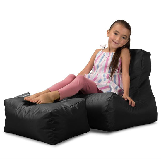 Big Bertha Original, SmartCanvas Lounge Sækkestol til Børn, Sort