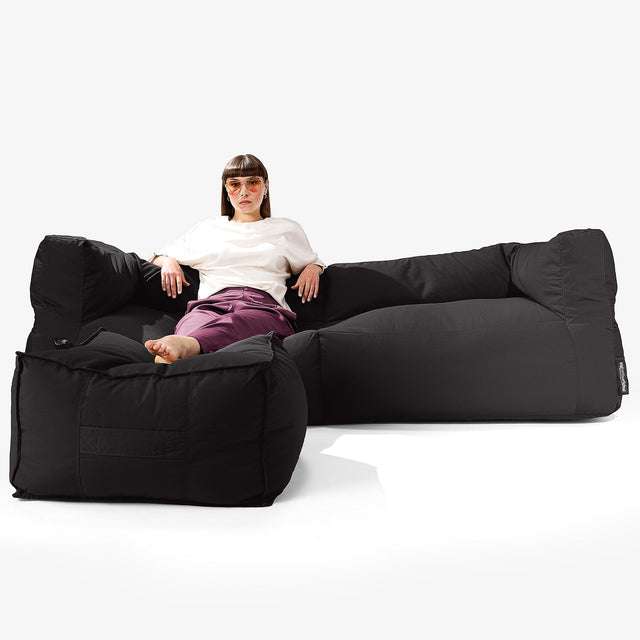SoleiStorm™ Ultra 2000 h+ 3 Sæders Sofa Udendørs Sækkestol - Sort 02