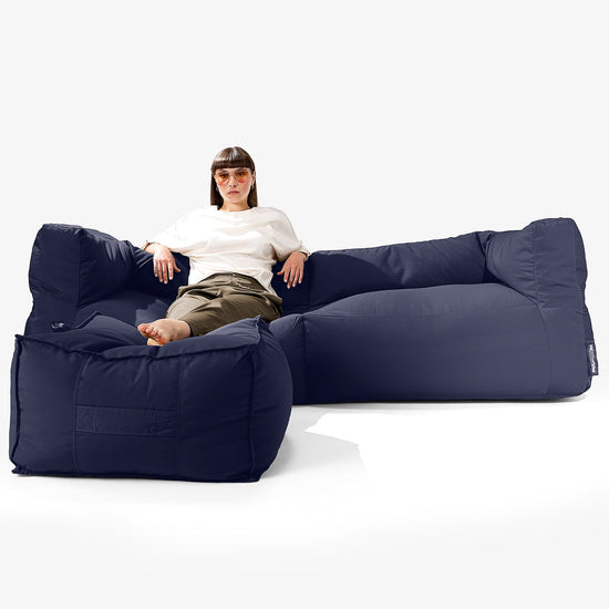 SoleiStorm™ Ultra 2000 h+ 3 Sæders Sofa Udendørs Sækkestol - Navy 02