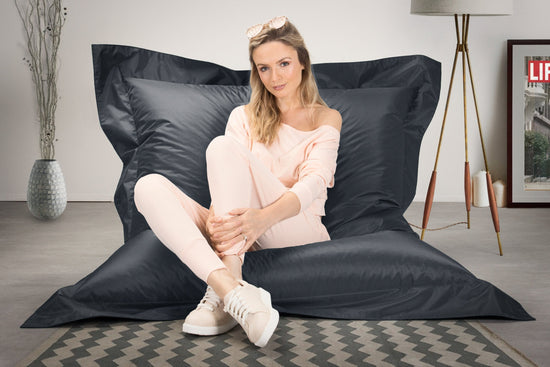 Big Bertha Original, Sækkestol XXL Udendørs, Gulvpude, Sækkepude - Platinegrå