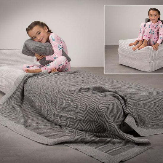 LOUNGE PUG, Avery, Futon Stol, Seng Enkelt, Klassisk Jernbanefløjl Elfenben