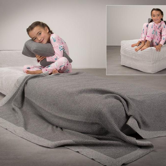 LOUNGE PUG, Avery, Futon Stol, Seng Enkelt, Klassisk Jernbanefløjl Elfenben