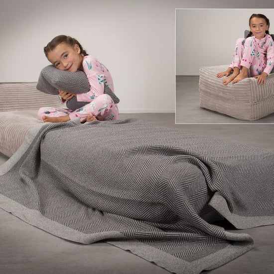 LOUNGE PUG, Avery, Futon Stol, Seng Enkelt, Klassisk Jernbanefløjl Mink