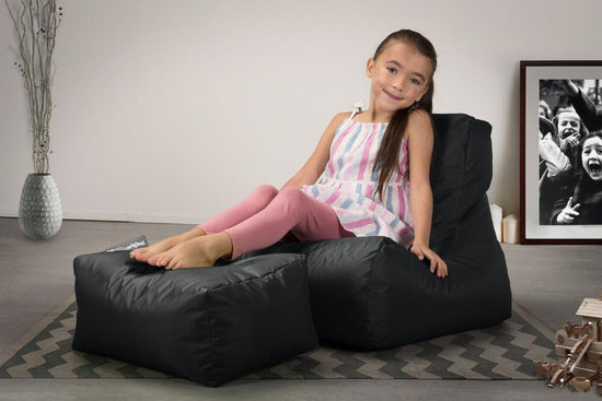 Big Bertha Original, SmartCanvas Lounge Sækkestol til Børn, Sort
