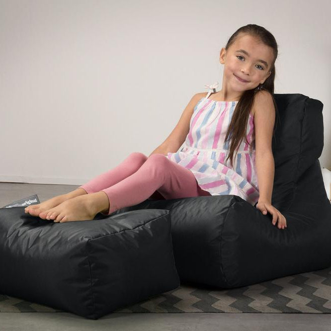 Big Bertha Original, SmartCanvas Lounge Sækkestol til Børn, Sort