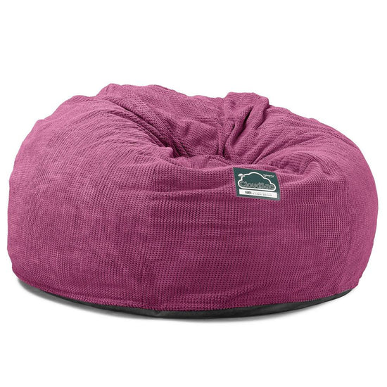 LOUNGE PUG, CloudSac 1010 XXL, Kæmpe Sækkestol Sofa XXL med Memory Skum (NYT DESIGN), Pom Pom Pink