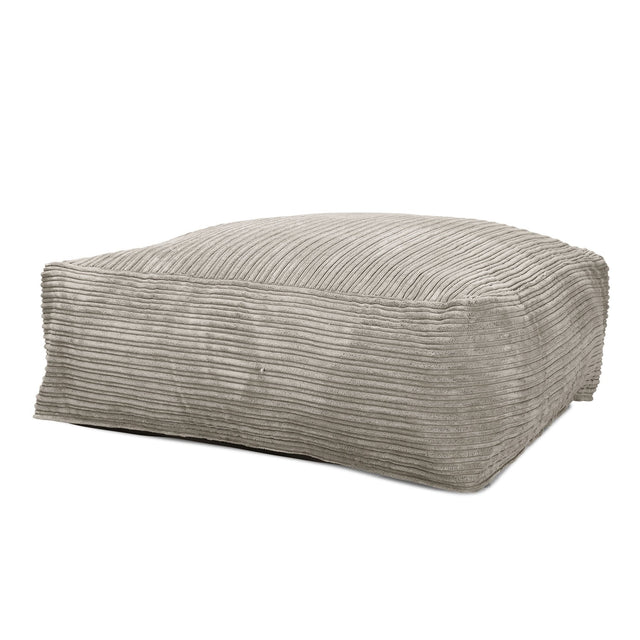 LOUNGE PUG, CloudSac 250, Fodskammel Puf med Memory Skum, Klassisk Jernbanefløjl Mink