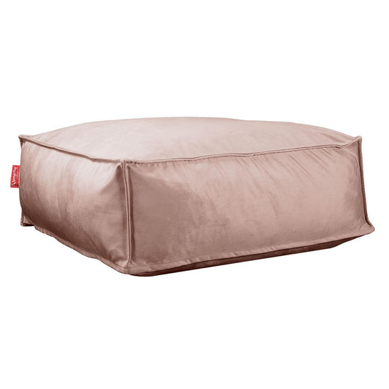 LOUNGE PUG, CloudSac 250, Fodskammel Puf med Memory Skum, Fløjl Lyserød